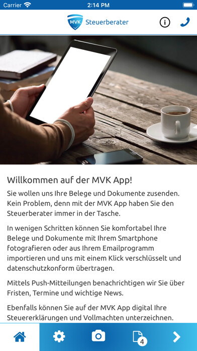 Emulate iPhone app MVK Steuerberatung using MyAndroid Emulate iPhone app MVK Steuerberatung using MyAndroid