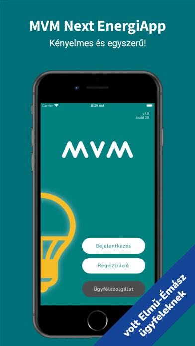 Emulate iPhone app MVM Next EnergiApp (volt ELMŰ) using MyAndroid