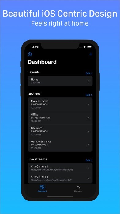 Emulate iPhone app MVR: Home Security & IP Camera using MyAndroid