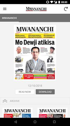 Emulate Android APK Mwananchi Epaper