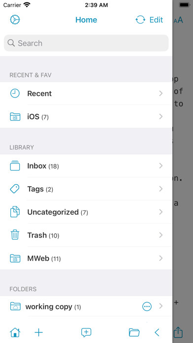 Emulate iPhone app MWeb - Markdown & Note Taking using MyAndroid Emulate iPhone app MWeb - Markdown & Note Taking using MyAndroid