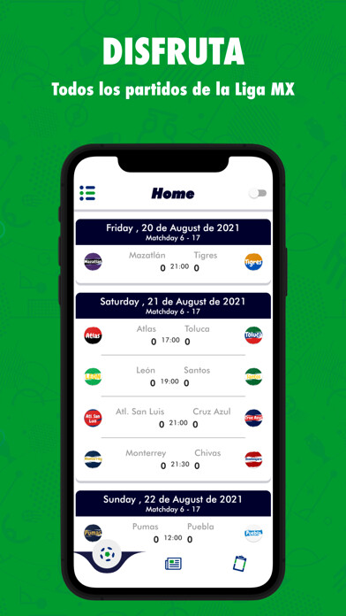 Emulate iPhone app Mxico - Liga 2021 using MyAndroid