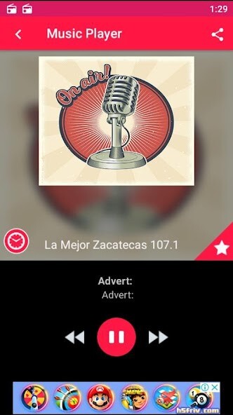 Run android online APK MX la mejor zacatecas 107.1 from MyAndroid or emulate MX la mejor zacatecas 107.1 using MyAndroid