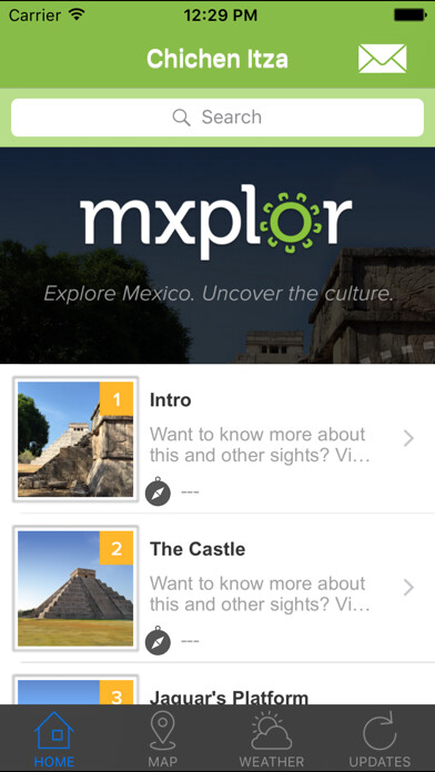 Emulate iPhone app mxplor Chichen Itza Audio Tour using MyAndroid