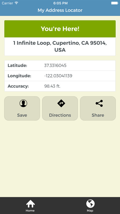 Emulate iPhone app My Address Locator - Find Me using MyAndroid