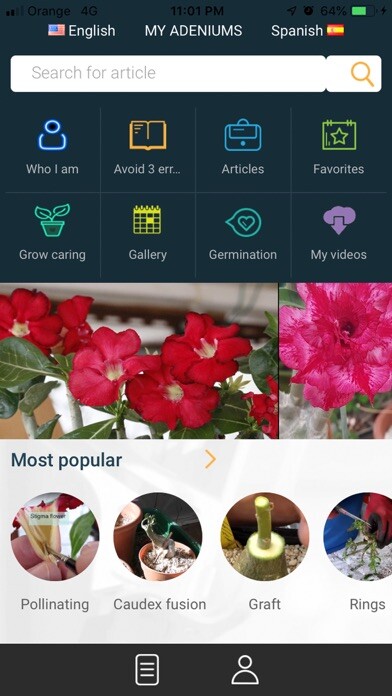 Emulate iPhone app My Adeniums - Adenium care using MyAndroid