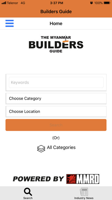 Emulate iPhone app Myanamr Builders Guide using MyAndroid