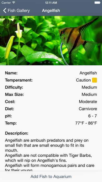 Emulate iPhone app My Aquarium Guide using MyAndroid