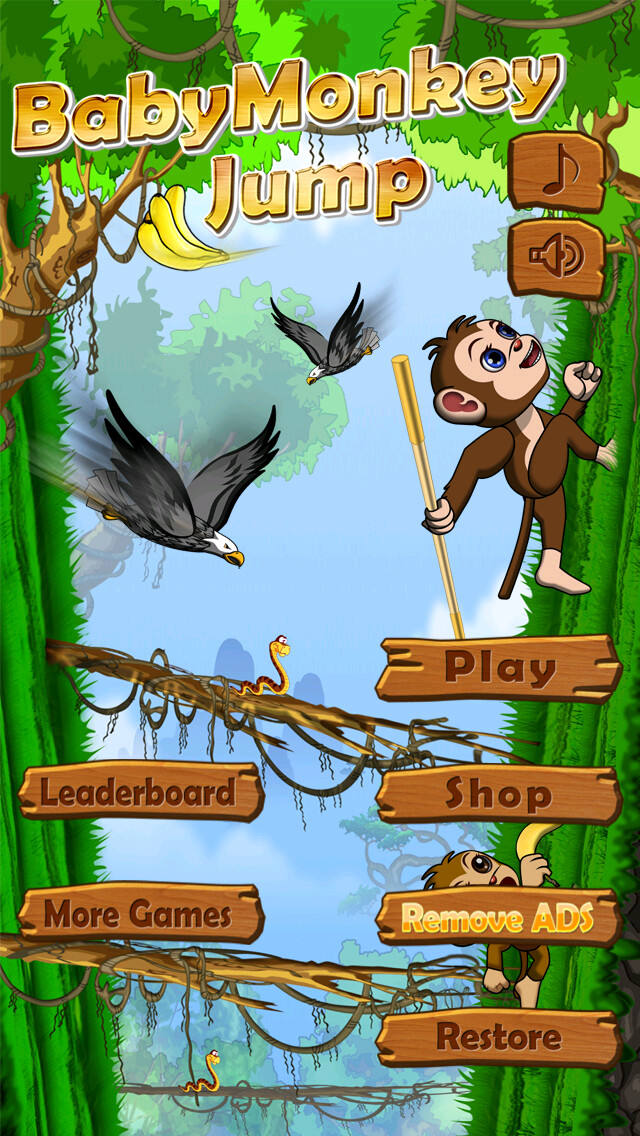 Emulate iPhone app My Baby Monkey Jump using MyAndroid