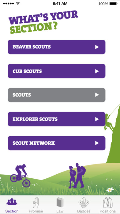 Emulate iPhone app My Badges - The Scout Association (UK Programme) using MyAndroid