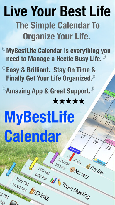 Emulate iPhone app MyBestLife Calendar using MyAndroid