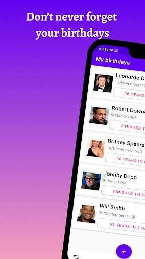 Run android online APK My birthdays from MyAndroid or emulate My birthdays using MyAndroid