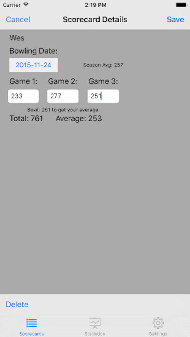 Emulate iPhone app My Bowling Scorecard - Capture Your Bowling Scores for the Season using MyAndroid Emulate iPhone app My Bowling Scorecard - Capture Your Bowling Scores for the Season using MyAndroid