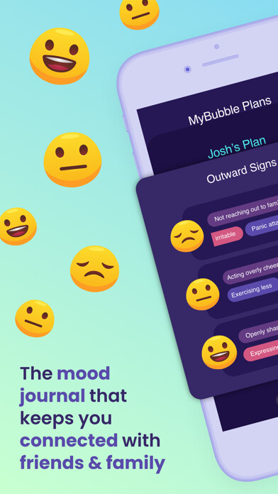 Emulate iPhone app MyBubble: Mood Tracker Journal using MyAndroid