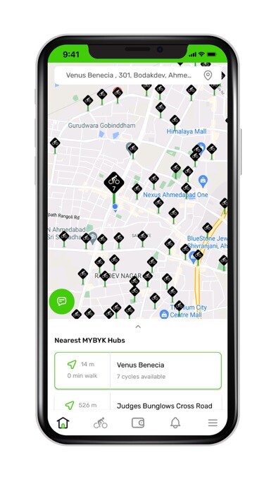 Emulate iPhone app MYBYK - Pedal & EBike Rental using MyAndroid