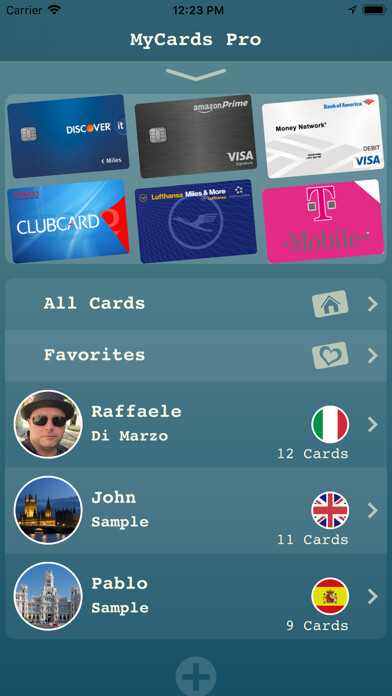 Emulate iPhone app My Cards Pro - Wallet using MyAndroid