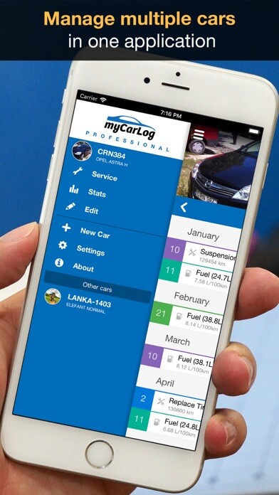 Emulate iPhone app myCarLog - Car management using MyAndroid Emulate iPhone app myCarLog - Car management using MyAndroid