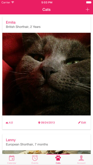 Emulate iPhone app My Cat - Health & Care using MyAndroid