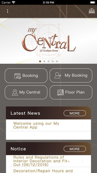 Emulate iPhone app My Central (HK) using MyAndroid