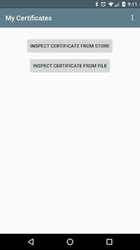 Emulate Android APK My Certificates