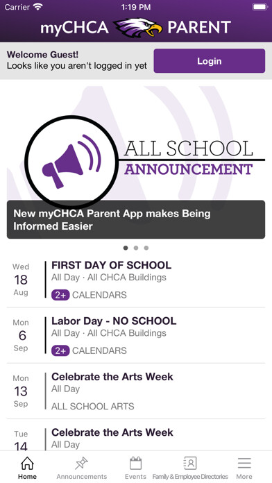 Emulate iPhone app myCHCA Parent using MyAndroid