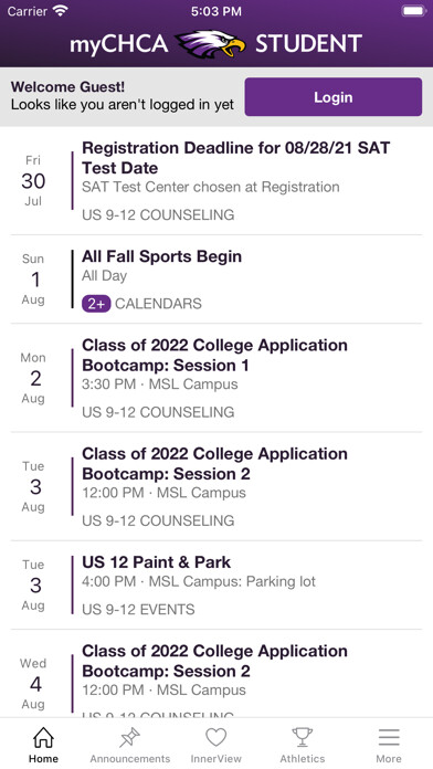 Emulate iPhone app myCHCA Student using MyAndroid Emulate iPhone app myCHCA Student using MyAndroid
