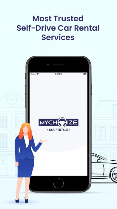 Emulate iPhone app MyChoize-Self Drive Car Rental using MyAndroid