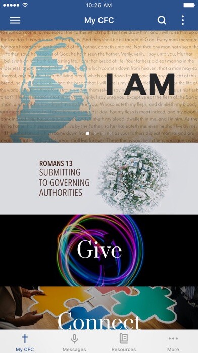 Emulate iPhone app My Christian Fellowship using MyAndroid