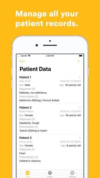 Emulate iPhone app MyClinic - Patient Manager using MyAndroid