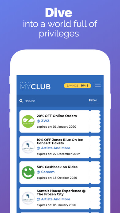 Emulate iPhone app My Club - Discounts & Benefits using MyAndroid Emulate iPhone app My Club - Discounts & Benefits using MyAndroid