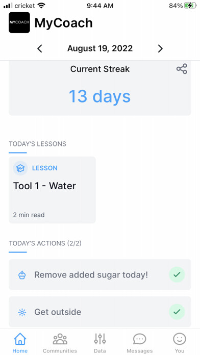 Emulate iPhone app MyCoach by Coach Catalyst using MyAndroid
