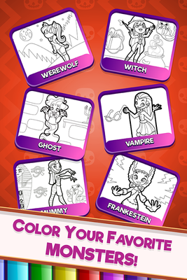 Emulate Android APK My Coloring Book: Monster - Creature Drawings