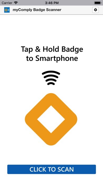 Emulate iPhone app myComply Badge Scanner using MyAndroid