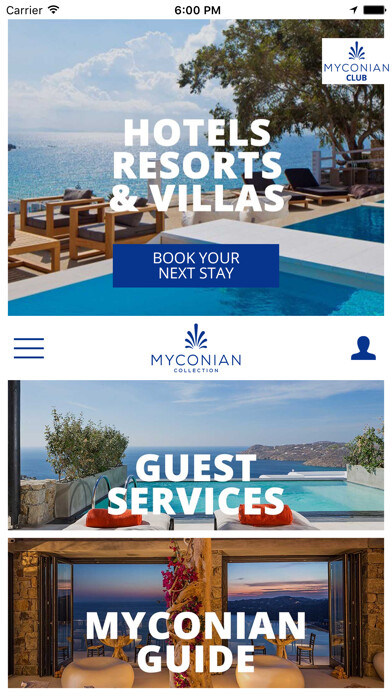 Emulate iPhone app Myconian Collection Hotels & Villas, Myconos using MyAndroid