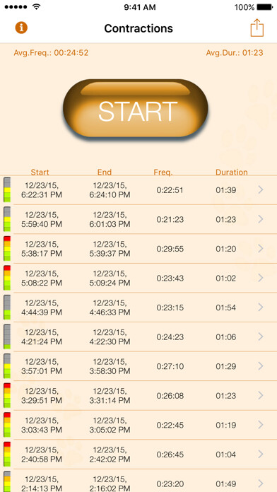 Emulate iPhone app My Contraction Tracker using MyAndroid Emulate iPhone app My Contraction Tracker using MyAndroid