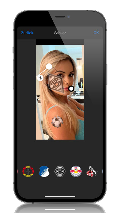 Emulate iPhone app MyCoolPhoto dt. Fußball using MyAndroid