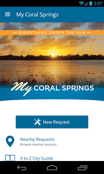 Emulate iPhone app My Coral Springs App using MyAndroid
