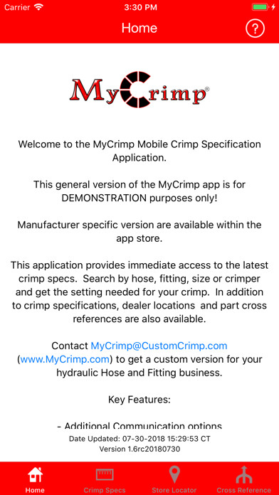 Emulate iPhone app MyCrimp – Crimp Spec Tool using MyAndroid Emulate iPhone app MyCrimp – Crimp Spec Tool using MyAndroid