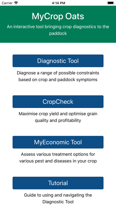 Emulate iPhone app MyCrop Oats using MyAndroid