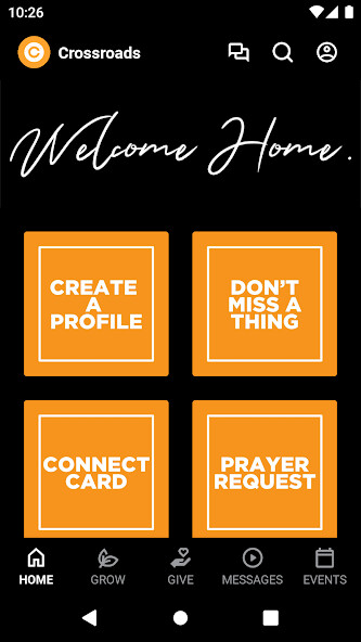 Emulate iPhone app My Crossroads App using MyAndroid