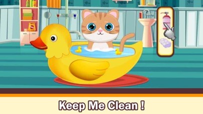 Emulate iPhone app My Cute kitty pet day care using MyAndroid