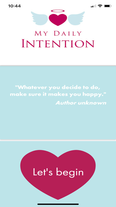 Emulate iPhone app My Daily Intention using MyAndroid