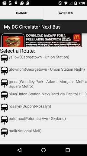 Emulate Android APK My DC Next Bus Emulate Android APK My DC Next Bus