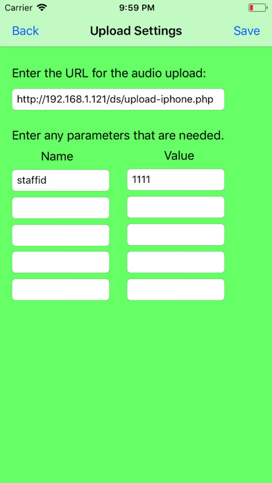 Emulate iPhone app My Dictation System using MyAndroid