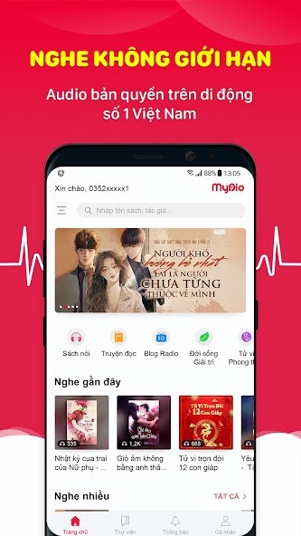Run android online APK Mydio - Sách nói, truyện audio from MyAndroid or emulate Mydio - Sách nói, truyện audio using MyAndroid