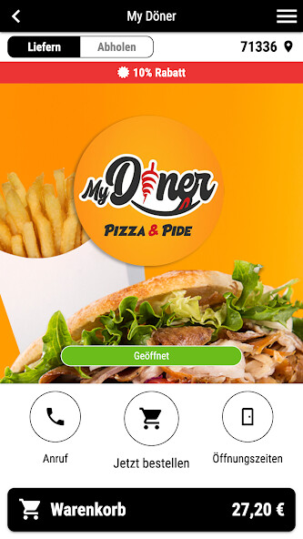 Run android online APK MyDoNER from MyAndroid or emulate MyDoNER using MyAndroid