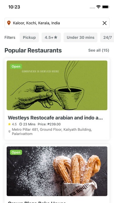 Emulate iPhone app MyEats Food Ordering using MyAndroid