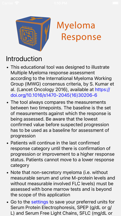 Emulate iPhone app Myeloma Response using MyAndroid Emulate iPhone app Myeloma Response using MyAndroid