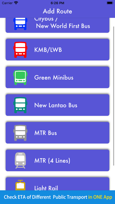 Emulate iPhone app My ETA HK - Transport Easy using MyAndroid
