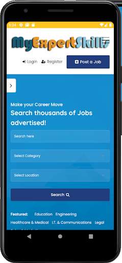 Run android online APK MyExpertSkills Job Search - Apply to Jobs from MyAndroid or emulate MyExpertSkills Job Search - Apply to Jobs using MyAndroid